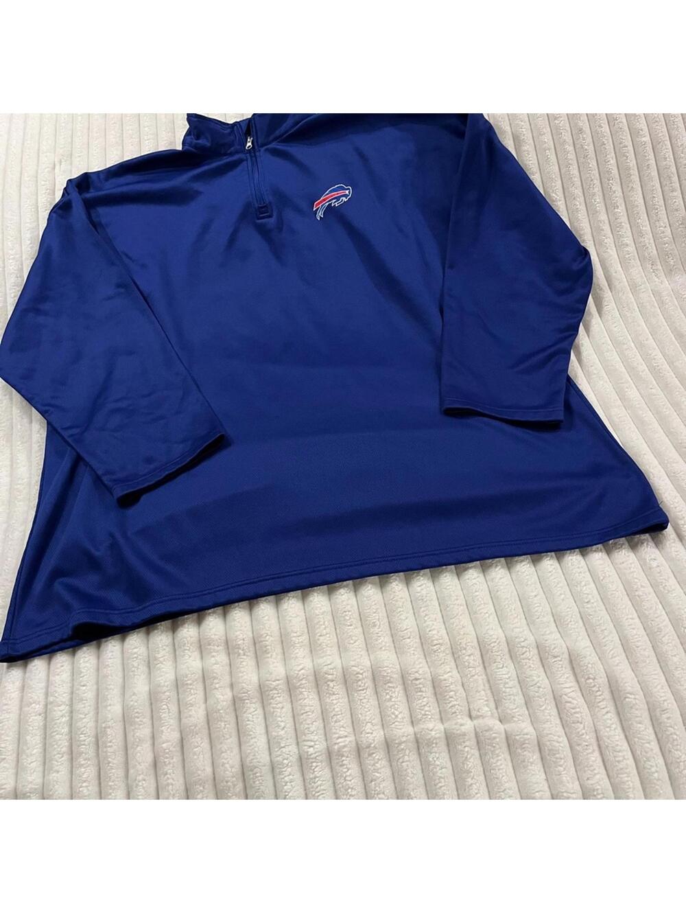 NFL Buffalo Bills Blue Lightweight Quarter Zip Jacket Men’s Size 5XL